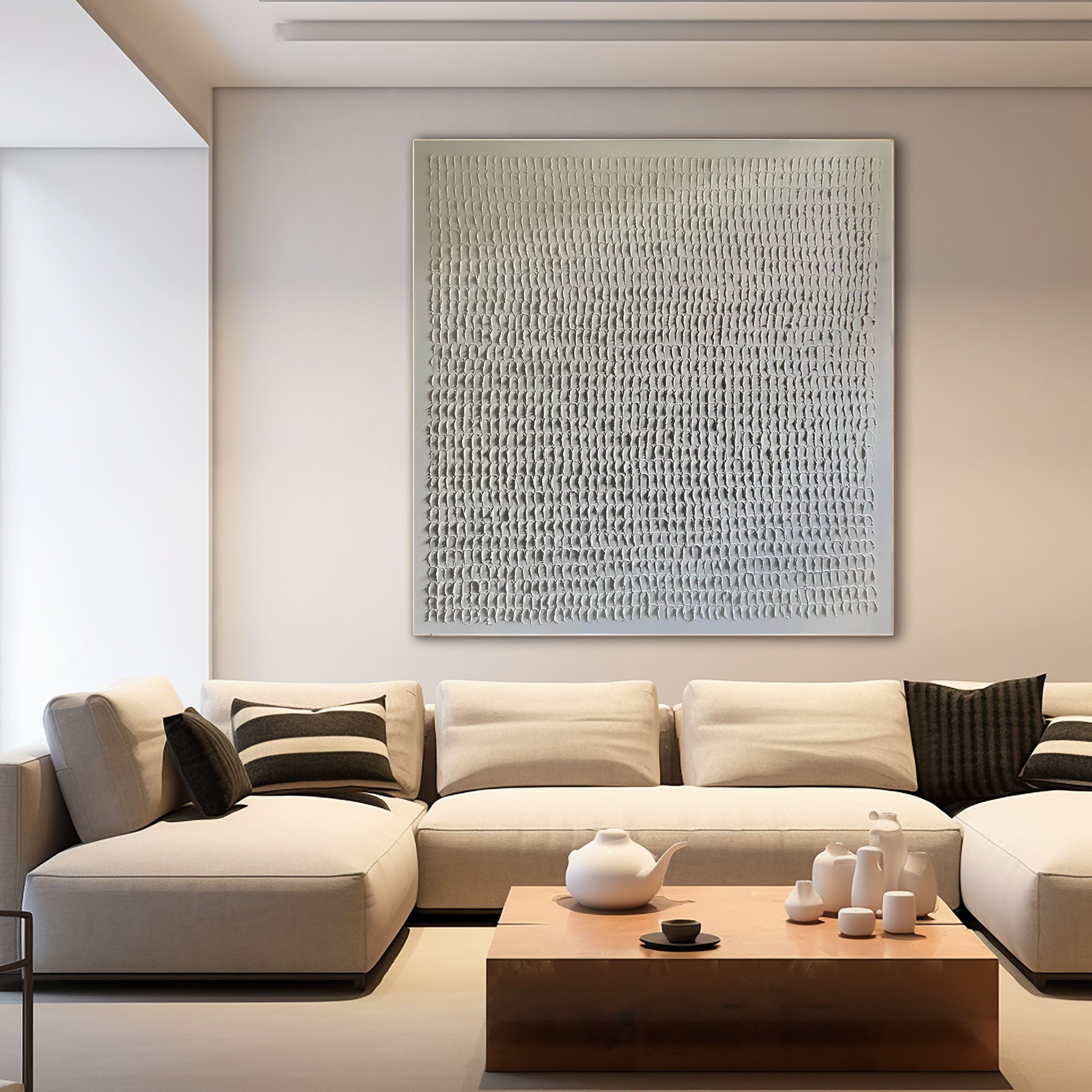 3D Heavy Texture Minimalist Relief Oil Painting EC0082 - Viral Wall Art